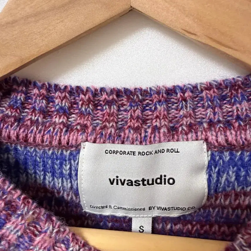 [BUNJANG] Vivastudio Multi-Color Knit Sweater / 비바스튜디오(vivastudio) 멀티컬러 니트 오버핏