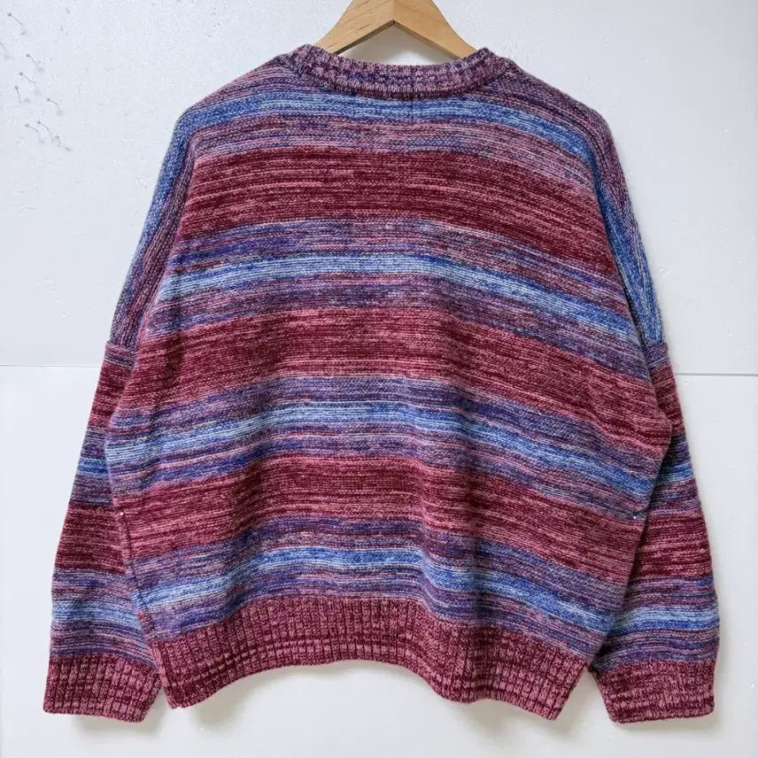 [BUNJANG] Vivastudio Multi-Color Knit Sweater / 비바스튜디오(vivastudio) 멀티컬러 니트 오버핏