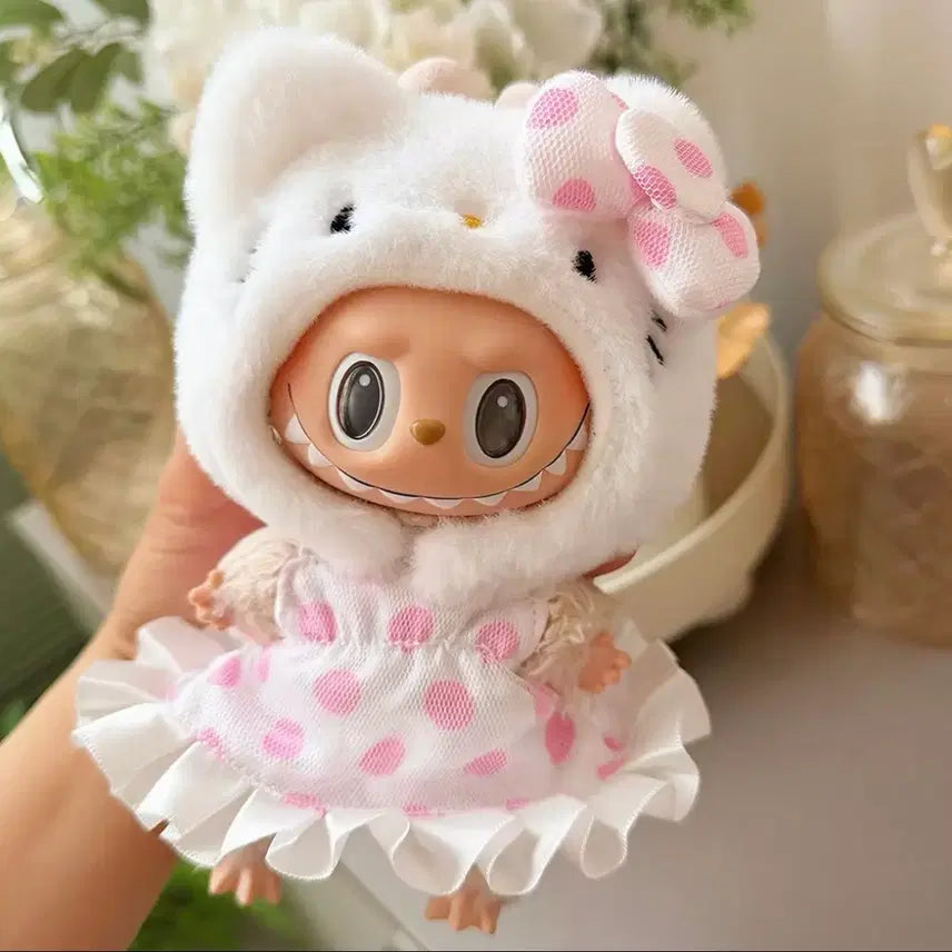 [BUNJANG] Pop Mart Labubu Sanrio Kitty Outfit Set 17cm Doll / 팝마트 라부부산리오 키티옷세트 17센치 인형X