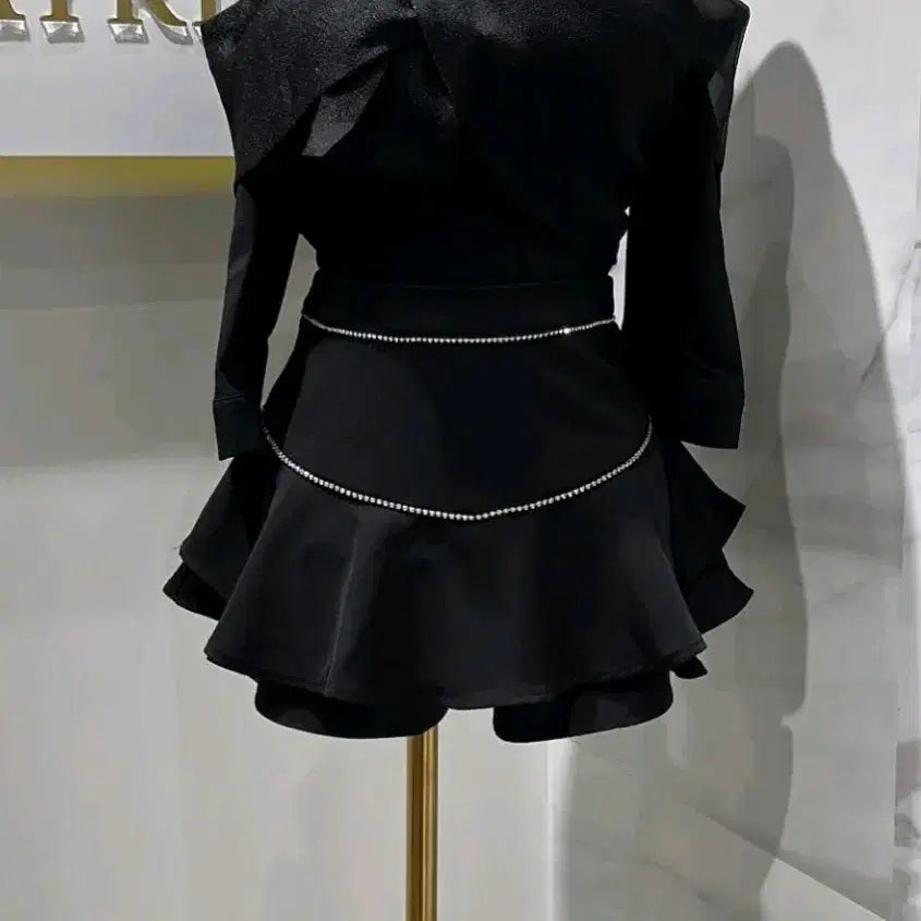 [BUNJANG] Midnight Showroom Cubic Skirt Black / 수입의류 큐빅치마(13.4)  검정색 미드나잇쇼룸(텍새상품)