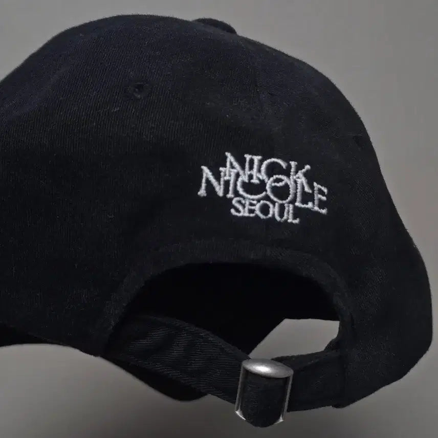 [BUNJANG] Nick&amp;Nicole Black Butterfly Embroidery Ball Cap / 닉앤니콜 블랙 나비 자수 볼캡 모자