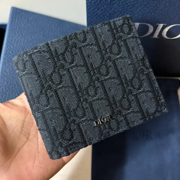 [BUNJANG] Dior Oblique Bi-fold Wallet Black / [26/새상품급] 디올 오블리크 반지갑 블랙