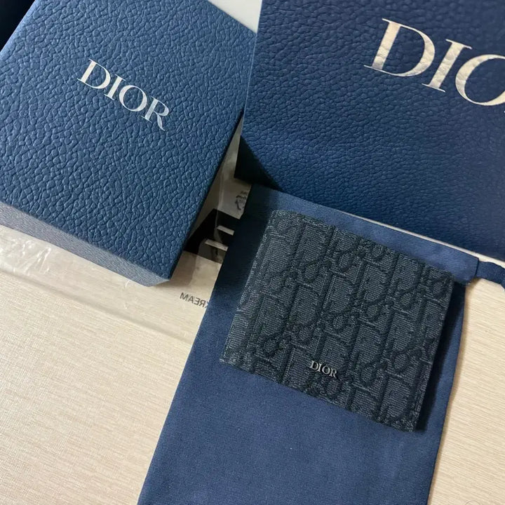 [BUNJANG] Dior Oblique Bi-fold Wallet Black / [26/새상품급] 디올 오블리크 반지갑 블랙