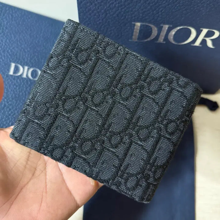 [BUNJANG] Dior Oblique Bi-fold Wallet Black / [26/새상품급] 디올 오블리크 반지갑 블랙