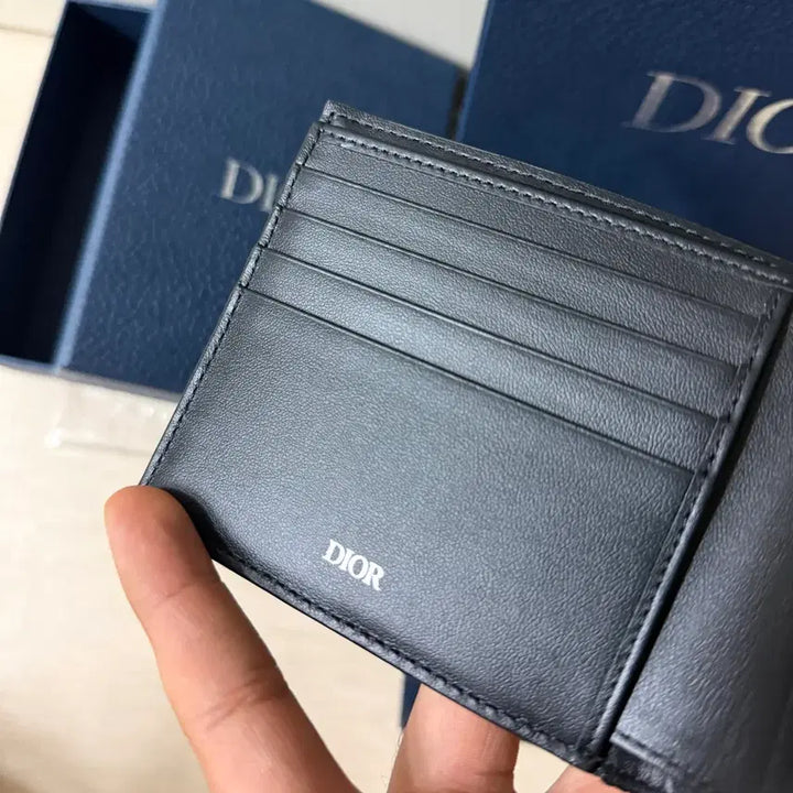 [BUNJANG] Dior Oblique Bi-fold Wallet Black / [26/새상품급] 디올 오블리크 반지갑 블랙