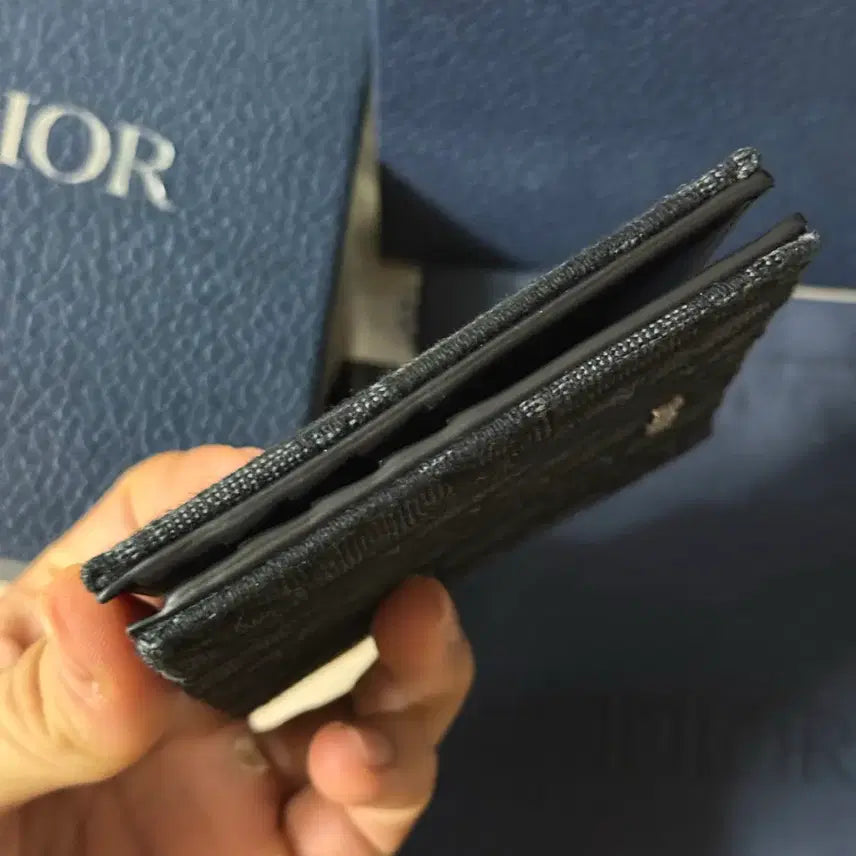 [BUNJANG] Dior Oblique Bi-fold Wallet Black / [26/새상품급] 디올 오블리크 반지갑 블랙