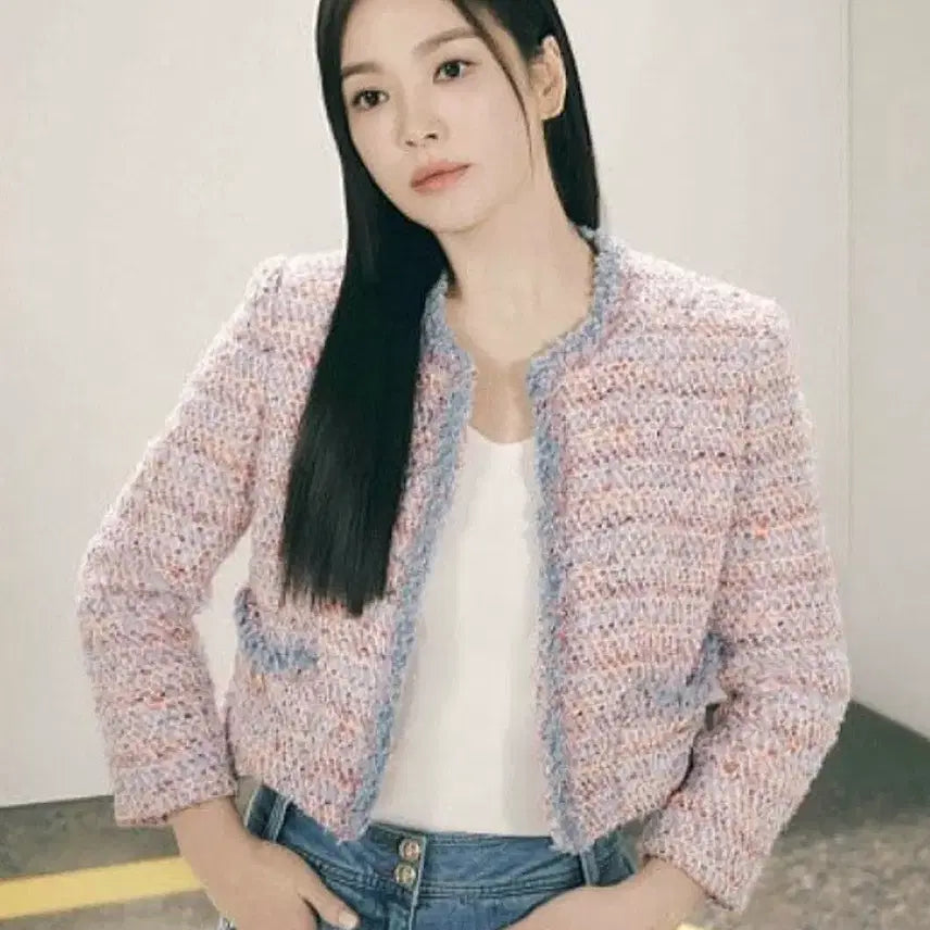 [BUNJANG] Michaa Song Hye Kyo Tweed Jacket / 미샤 michaa 송혜교 트위드 44사이즈 새상품