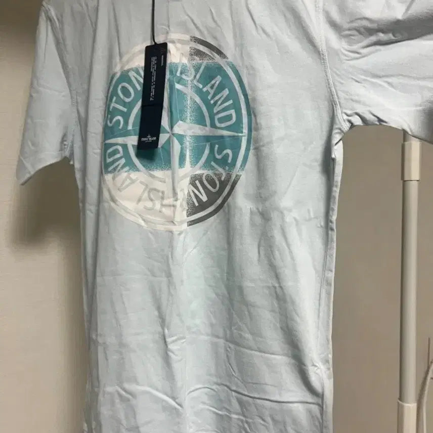 [BUNJANG] Stone Island Logo Print Short Sleeve T-Shirt / 스톤아일랜드 로고 프린팅 반팔 티셔츠