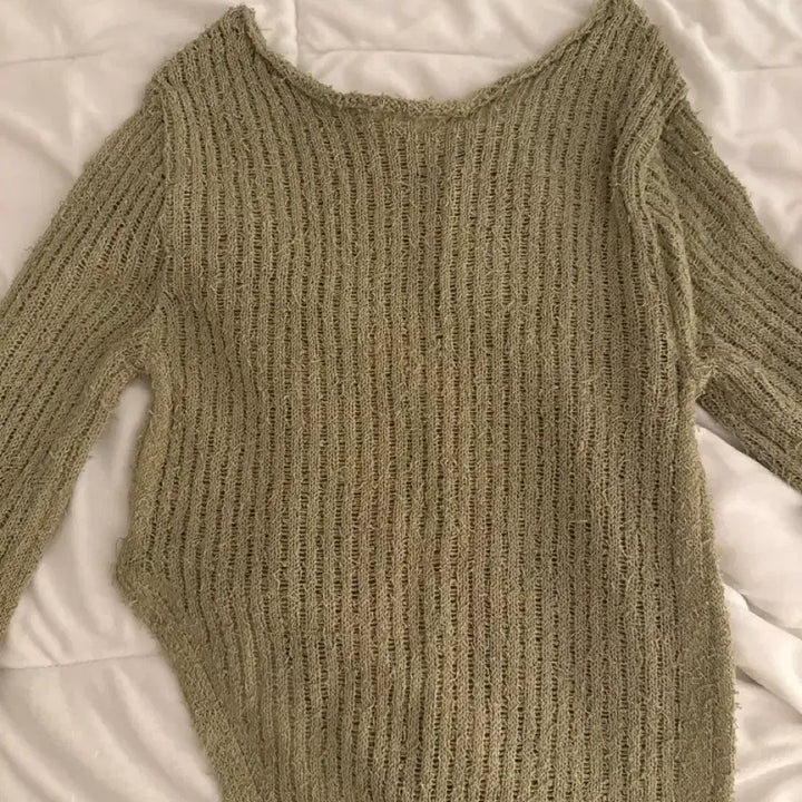 [BUNJANG] See-through Loose Fit Long Sleeve Knit / 시스루 루즈핏 긴팔 니트 (착샷ㅇ)