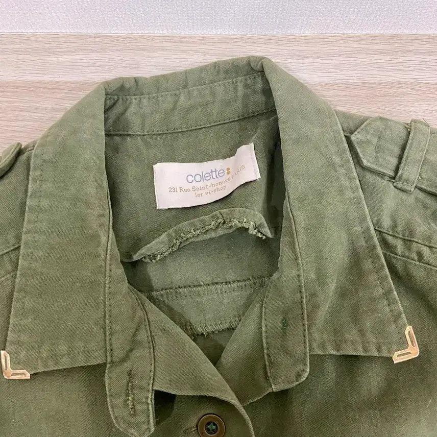 [BUNJANG] Military Jacket with Cubic Embellishments / 큐빅 장식 밀리터리 자켓