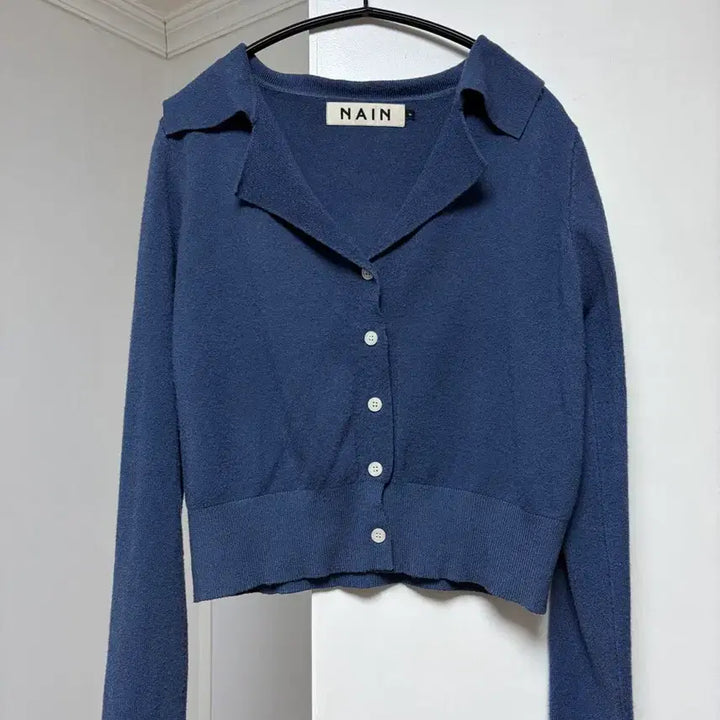 [SOLD OUT] 아뜰리에나인 카라 가디건 (딥블루)