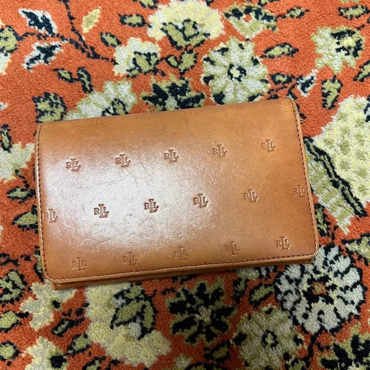 [BUNJANG] LAUREN RALPH LAUREN Vintage Brown Leather Bi-fold Wallet / 랄프로렌 로렌 여성 빈티지 브라운 레더 중지갑