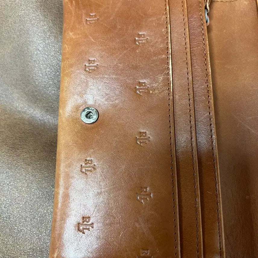 [BUNJANG] LAUREN RALPH LAUREN Vintage Brown Leather Bi-fold Wallet / 랄프로렌 로렌 여성 빈티지 브라운 레더 중지갑