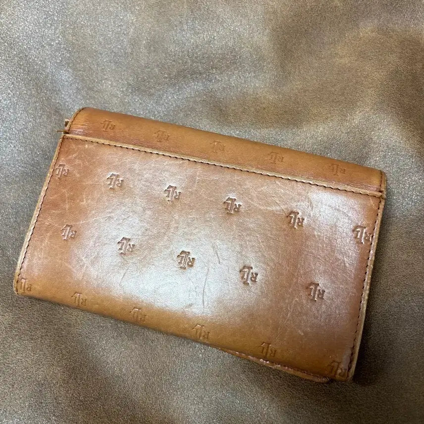 [BUNJANG] LAUREN RALPH LAUREN Vintage Brown Leather Bi-fold Wallet / 랄프로렌 로렌 여성 빈티지 브라운 레더 중지갑