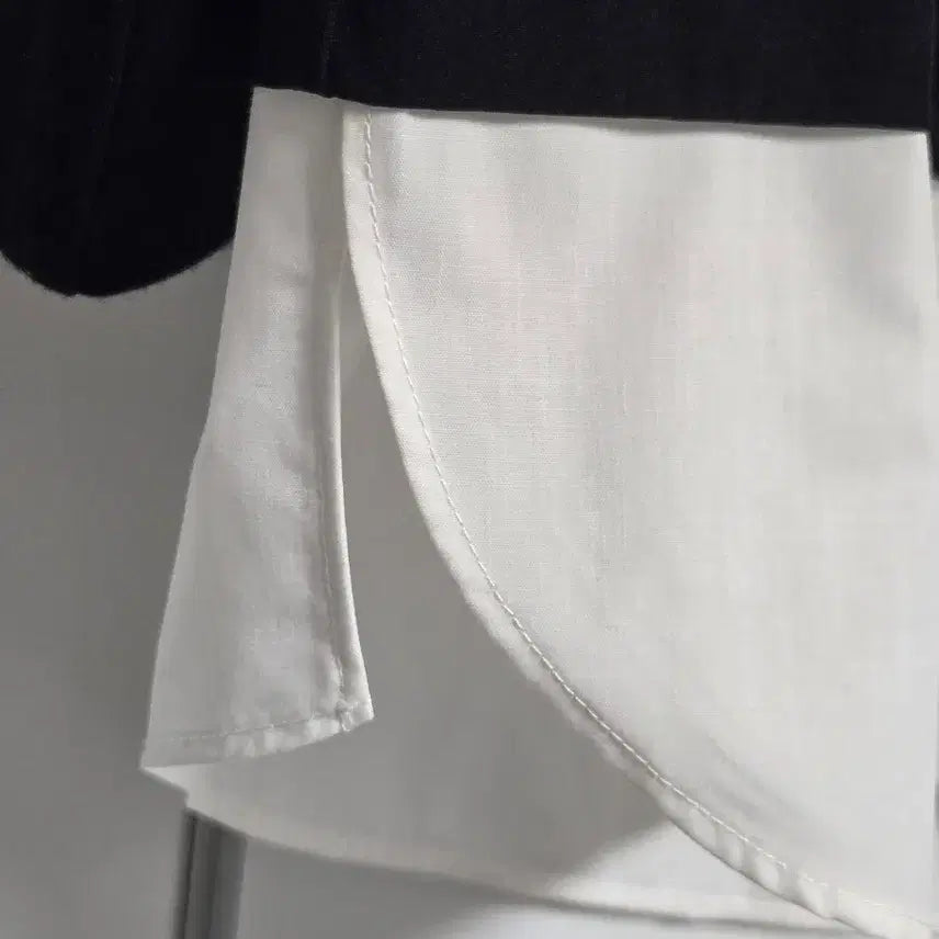 [BUNJANG] Layered Style Blouse Shirt (Black, M) / 블랙 레이어드 스타일 블라우스 셔츠 M 새상품