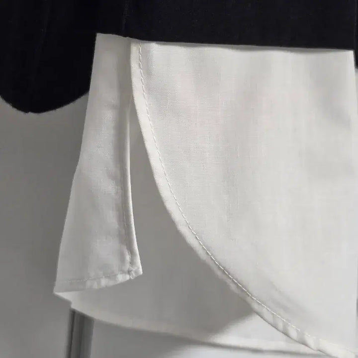 [BUNJANG] Layered Style Blouse Shirt (Black, M) / 블랙 레이어드 스타일 블라우스 셔츠 M 새상품