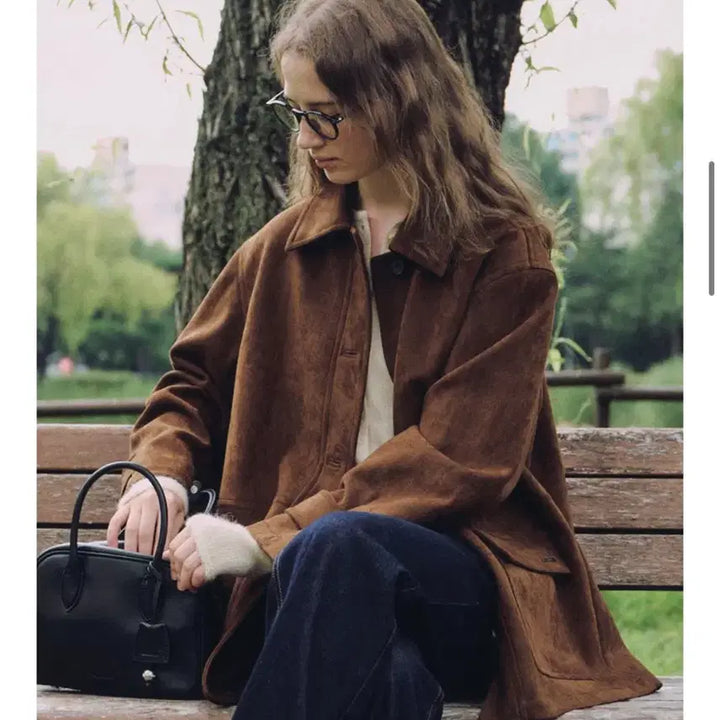 [BUNJANG] Ostkaka Suede Half Jacket Brown / 오스트카카 스웨이드 하프 자켓 브라운