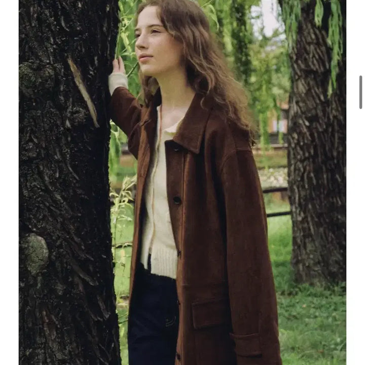 [BUNJANG] Ostkaka Suede Half Jacket Brown / 오스트카카 스웨이드 하프 자켓 브라운