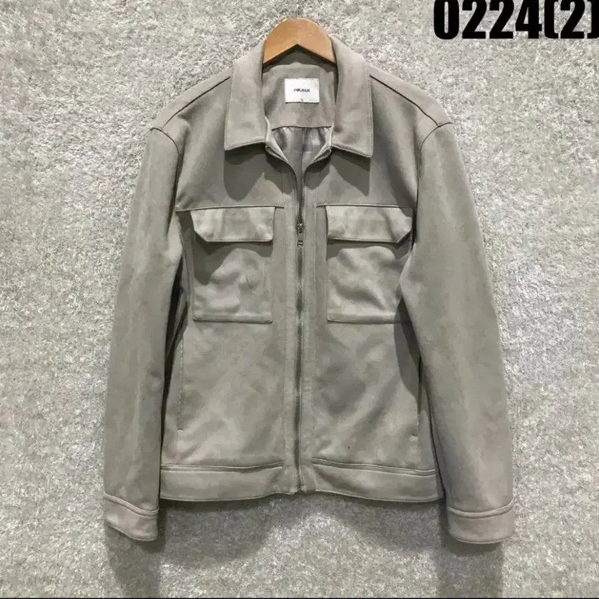 [BUNJANG] Polham Suede Bomber Jacket Light Beige XL / 폴햄 스웨이드 봄버 자켓 라이트베이지 XL