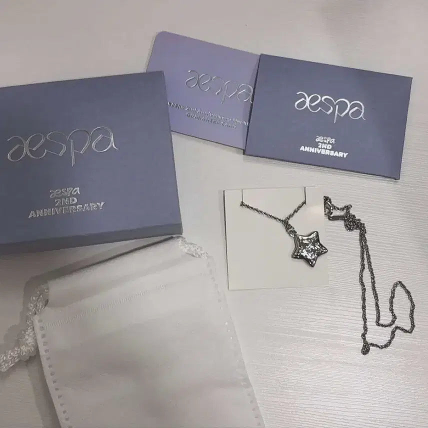 [SOLD OUT] 에스파 윈터 2주년 목걸이 카리나 포카 미공포 닝닝 지젤 스엠