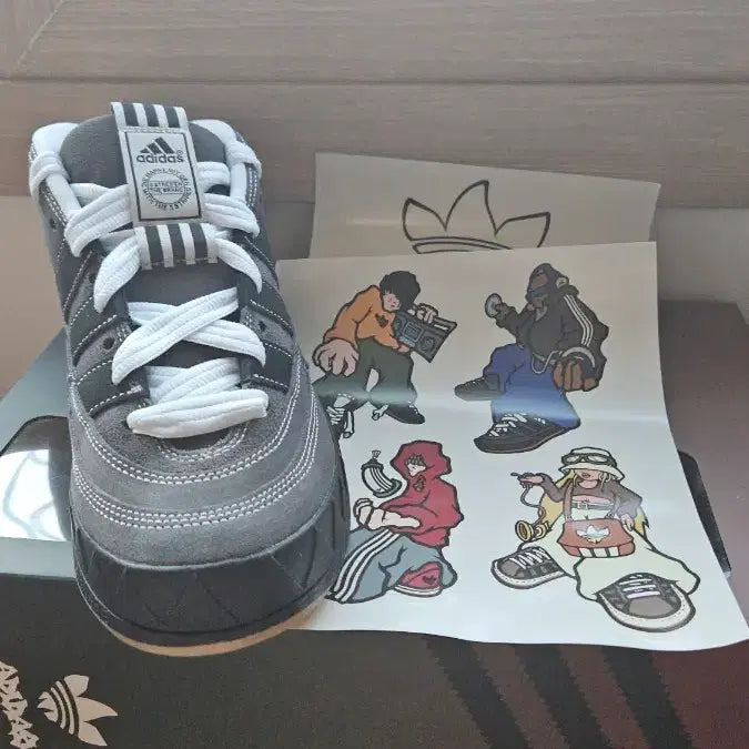 [BUNJANG] Adidas Adimatic Mid Gray Sneakers / 아디다스 Adimatic Mid 회색 새상품 박스풀