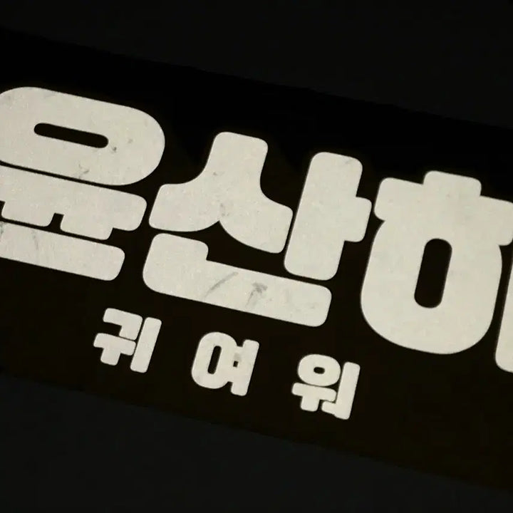 [BUNJANG] Yoon San-ha Reflective Slogan / 윤산하 반사슬로건 양도