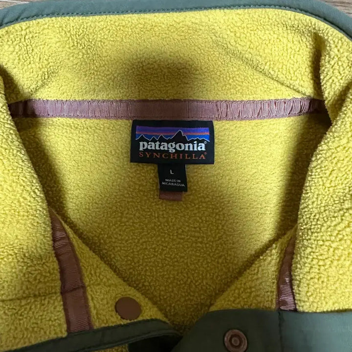 [BUNJANG] Patagonia Synchilla Pullover Lightweight Fleece Jacket / 파타고니아 신칠라 풀오버 라이트웨이트 라지 머스타드 캐빈골드