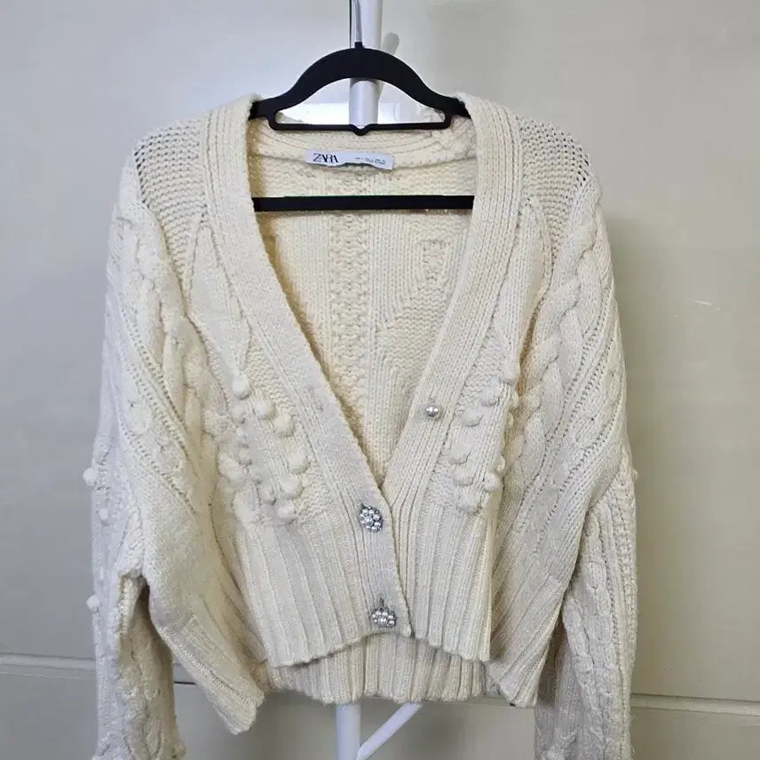 [BUNJANG] ZARA Ivory Knit Cardigan / 자라 아이보리 니트 가디건
