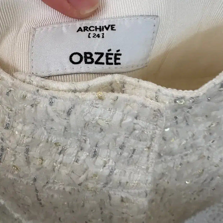 [BUNJANG] OBZEE Tweed Pants White / OBZEE 바지 화이트