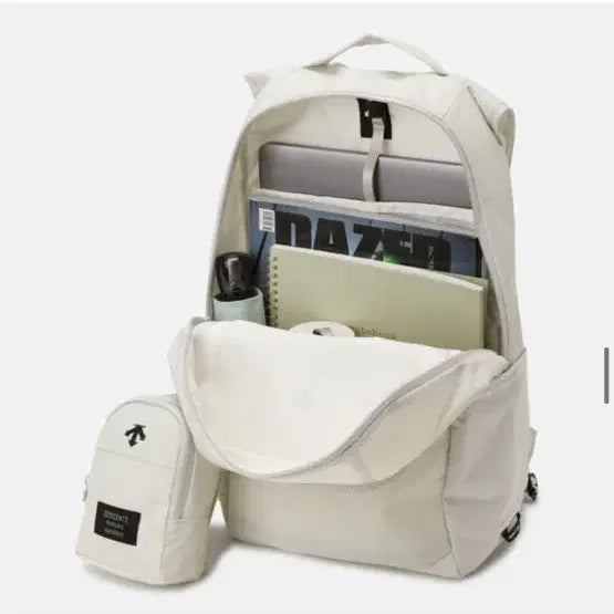 [BUNJANG] Descente Travel Lightweight Packable Backpack 19L - Ivory / 원가84550원| 무신사 데상트 트래블 경량 패커블 백팩 19L 아이보리