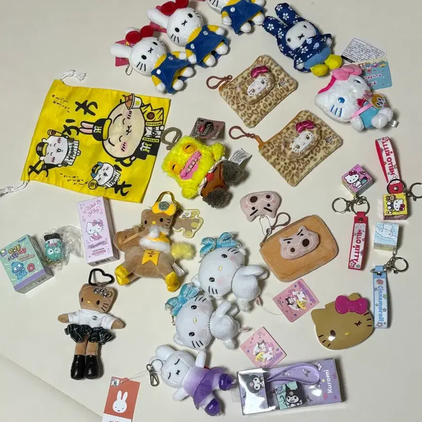 [BUNJANG] Various Character Keyrings Coin Purses Card Wallets Pouches / 새상품 각종 캐릭터 키링 동전지갑 카드지갑 파우치 챠미키티 스폰지밥퍼글러
