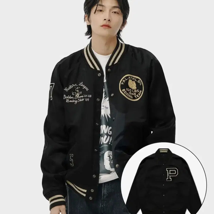[BUNJANG] Polo Ralph Lauren Boxing Club Reversible Varsity Jacket (Large) / 폴로 랄프로렌 복싱클럽 리버시블 바시티 자켓 L 라지 새상품 팝니다.