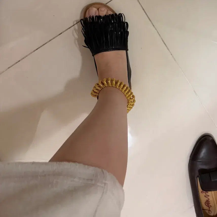 [BUNJANG] Balenciaga Gold Chain Ankle Strap Sandals / 발렌시아가 샌들