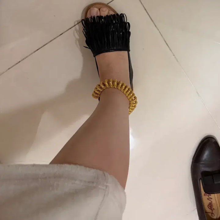 [BUNJANG] Balenciaga Gold Chain Ankle Strap Sandals / 발렌시아가 샌들