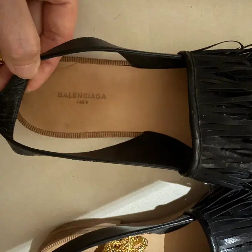 [BUNJANG] Balenciaga Gold Chain Ankle Strap Sandals / 발렌시아가 샌들