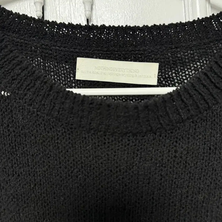 [BUNJANG] Nothing Everything Black Knit OS / 낫띵에브리띵/블랙니트/OS/간절기용니트