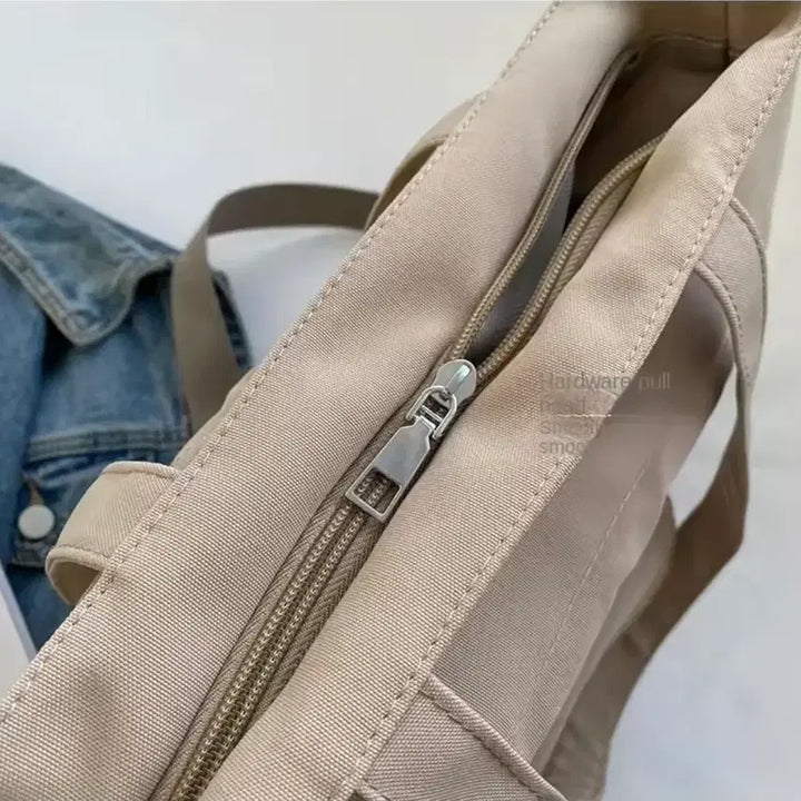 [BUNJANG] Beige Shirring Pocket Shoulder Bag / 새상품 베이지 셔링 포켓 숄더백 토트백 크로스백