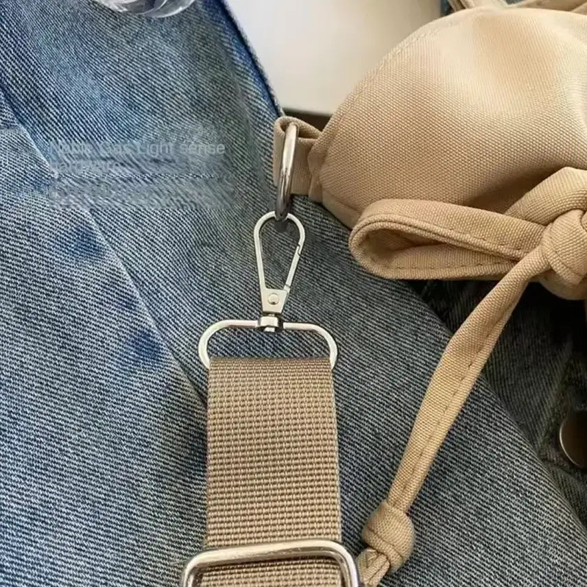 [BUNJANG] Beige Shirring Pocket Shoulder Bag / 새상품 베이지 셔링 포켓 숄더백 토트백 크로스백