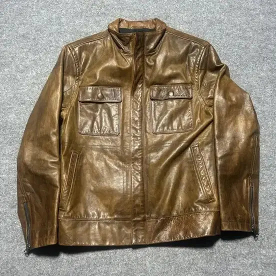 [BUNJANG] Old Navy Cafe Racer Leather Jacket / 올드갭 카코트 카페레이서 레더자켓 L사이즈