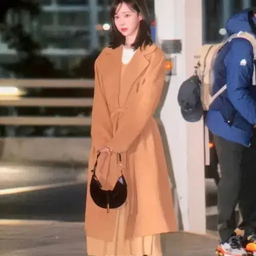 [BUNJANG] Polo Ralph Lauren Wool Cashmere Blend Wrap Belt Long Coat / (윈터착용) 폴로 랄프로렌 울 캐시미어 블렌드 랩 벨트 코트 여성 롱코트