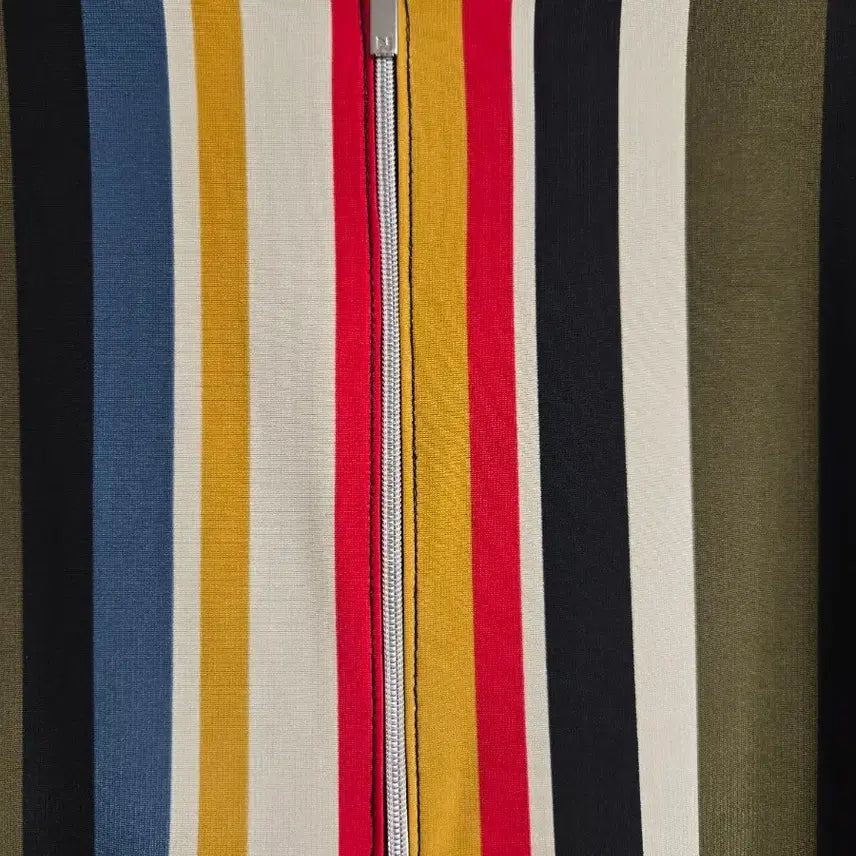 [BUNJANG] Color Stripe Long Blouse - M Size / 컬러 스트라이프 롱 블라우스 M 새상품
