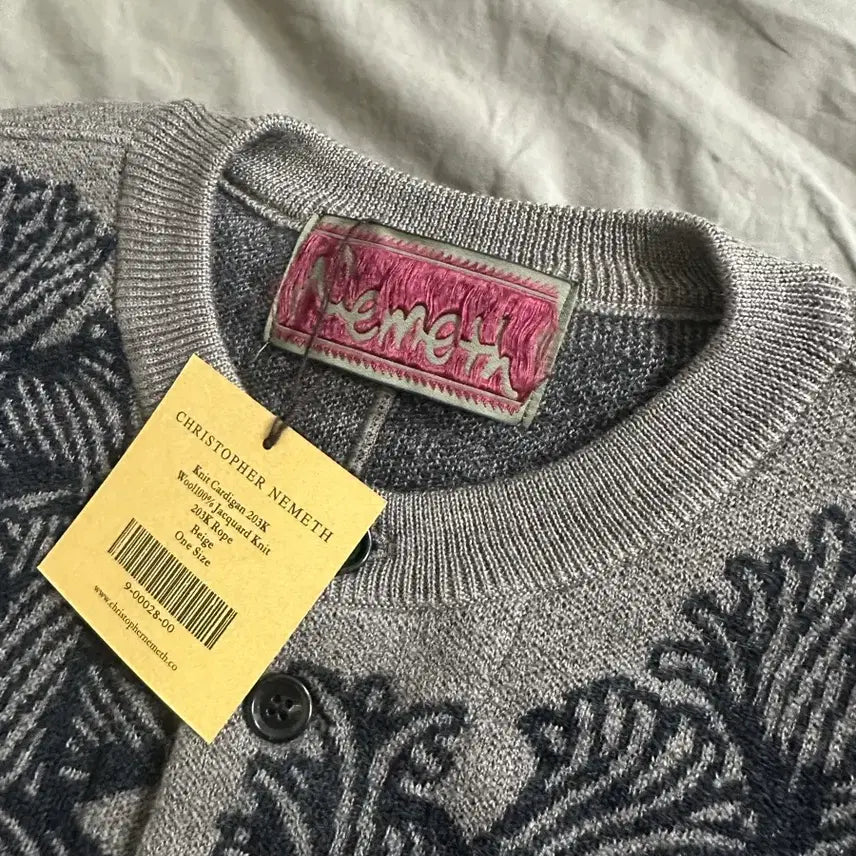 [BUNJANG] Christopher Nemeth Rope Jacquard Cardigan / 크리스토퍼 네메스 로프 자카드 가디건(베이지)