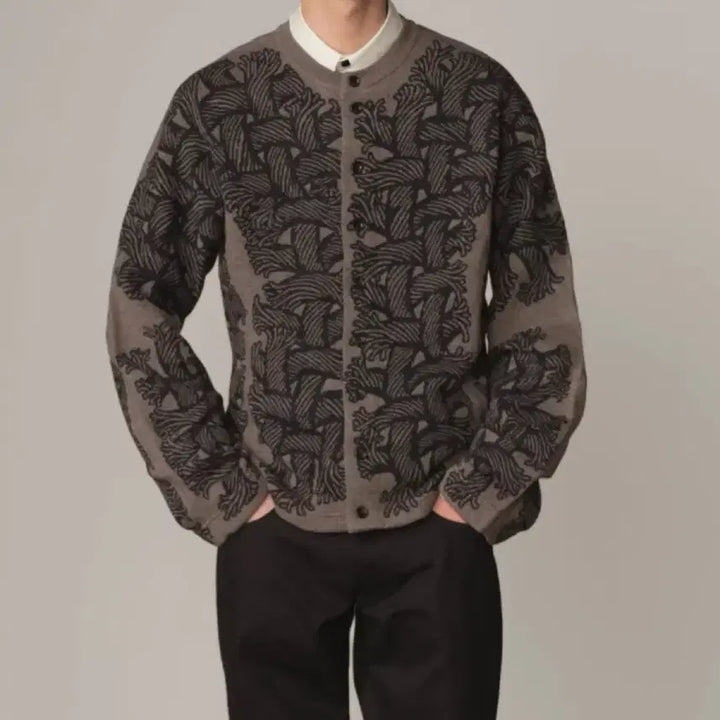 [BUNJANG] Christopher Nemeth Rope Jacquard Cardigan / 크리스토퍼 네메스 로프 자카드 가디건(베이지)