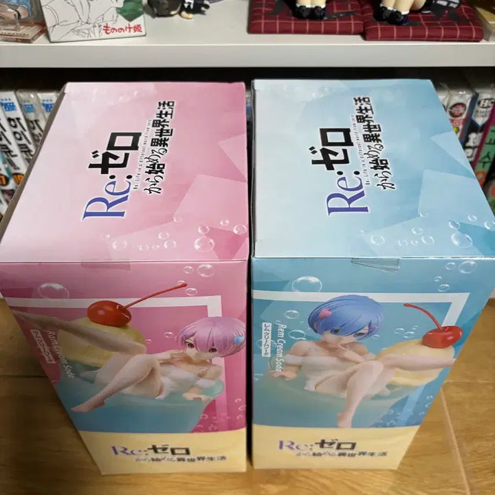 [BUNJANG] Re:Zero Cream Soda Rem Ram Figure Set / 리제로 크림소다 렘 람 피규어 미개봉 세트 엘코코 미소녀