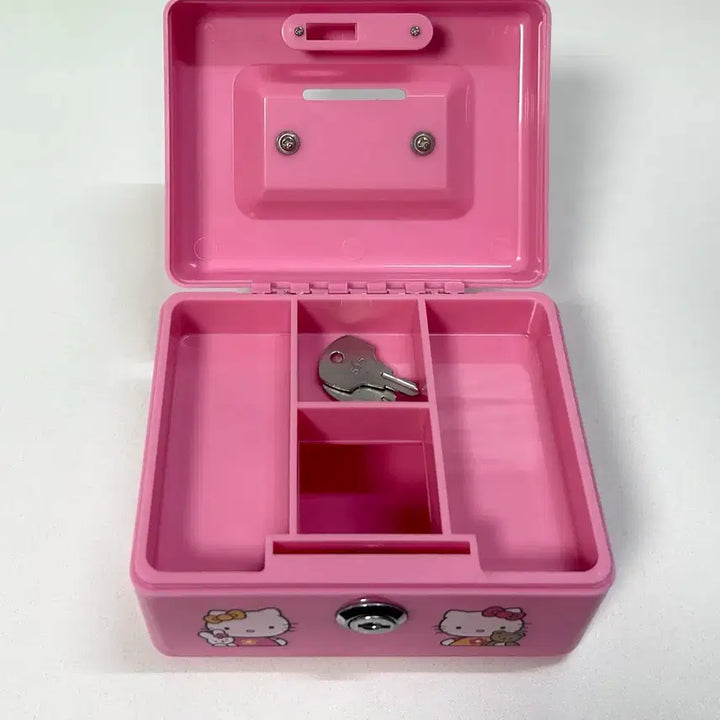 [BUNJANG] Vintage Hello Kitty 2-Tier Pink Storage Box / 고전키티 고전 키티 자물쇠 2단 핑크 보관함 양도
