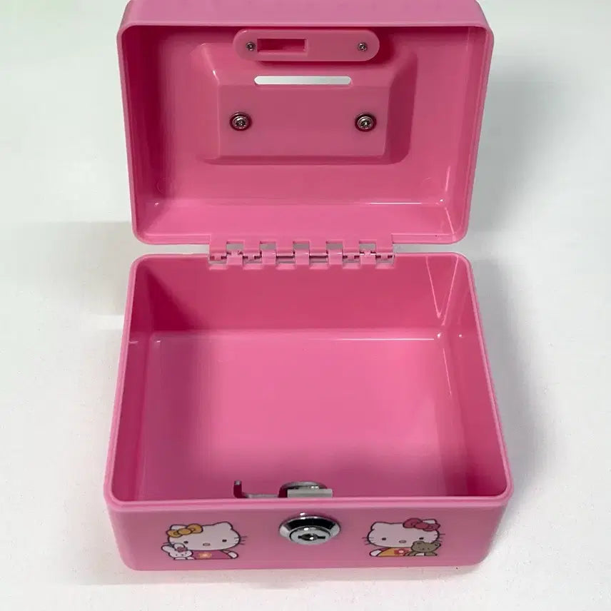 [BUNJANG] Vintage Hello Kitty 2-Tier Pink Storage Box / 고전키티 고전 키티 자물쇠 2단 핑크 보관함 양도
