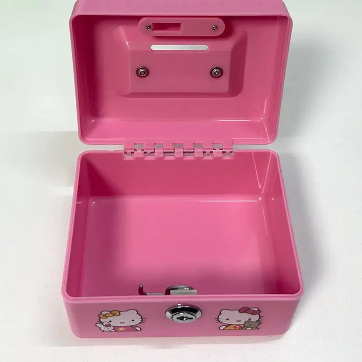 [BUNJANG] Vintage Hello Kitty 2-Tier Pink Storage Box / 고전키티 고전 키티 자물쇠 2단 핑크 보관함 양도