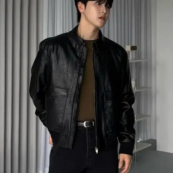 [BUNJANG] General Idea Leather Jacket (M) / 제너럴아이디어 레더자켓 m