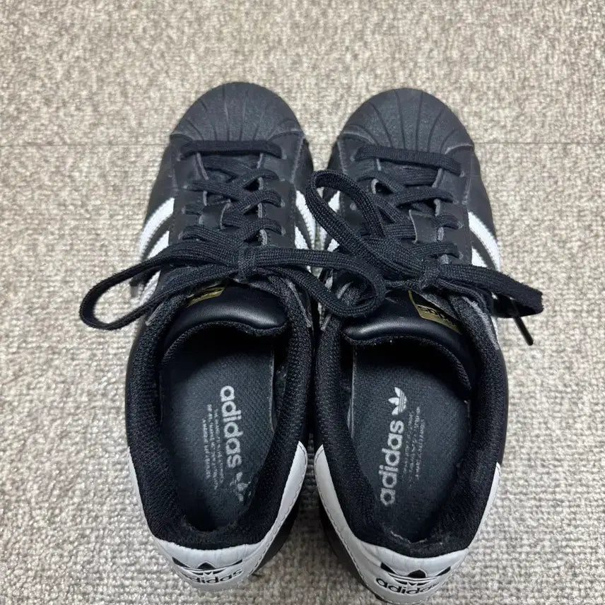 [BUNJANG] Adidas Superstar Black Sneakers (240mm) / 아디다스 슈퍼스타 운동화 블랙 스니커즈 사이즈 240mm