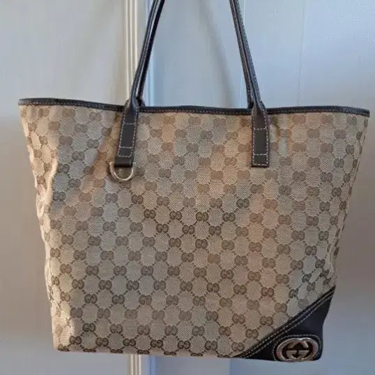 [BUNJANG] Gucci GG Logo Canvas Tote/Shoulder Bag / 구찌 GG 로고 캔버스 토트/숄더백/정품